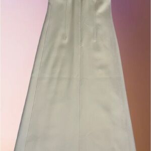 Vintage Courreges Couture Future numbered wool maxi dress Cream